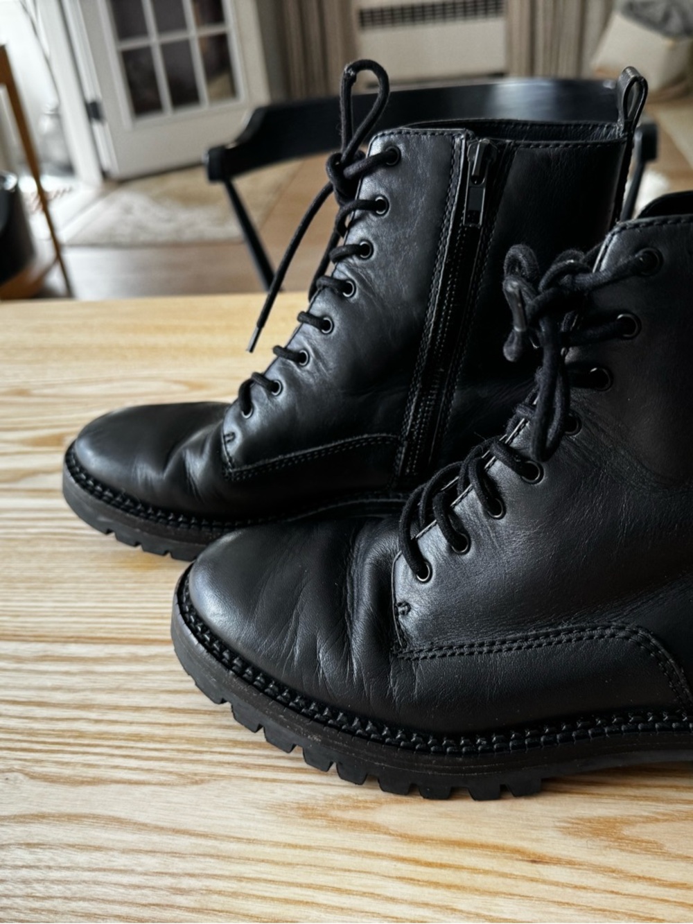 Vince Cabrera Lug Sole Leather Lace-Up Boots - Picture 5 of 11